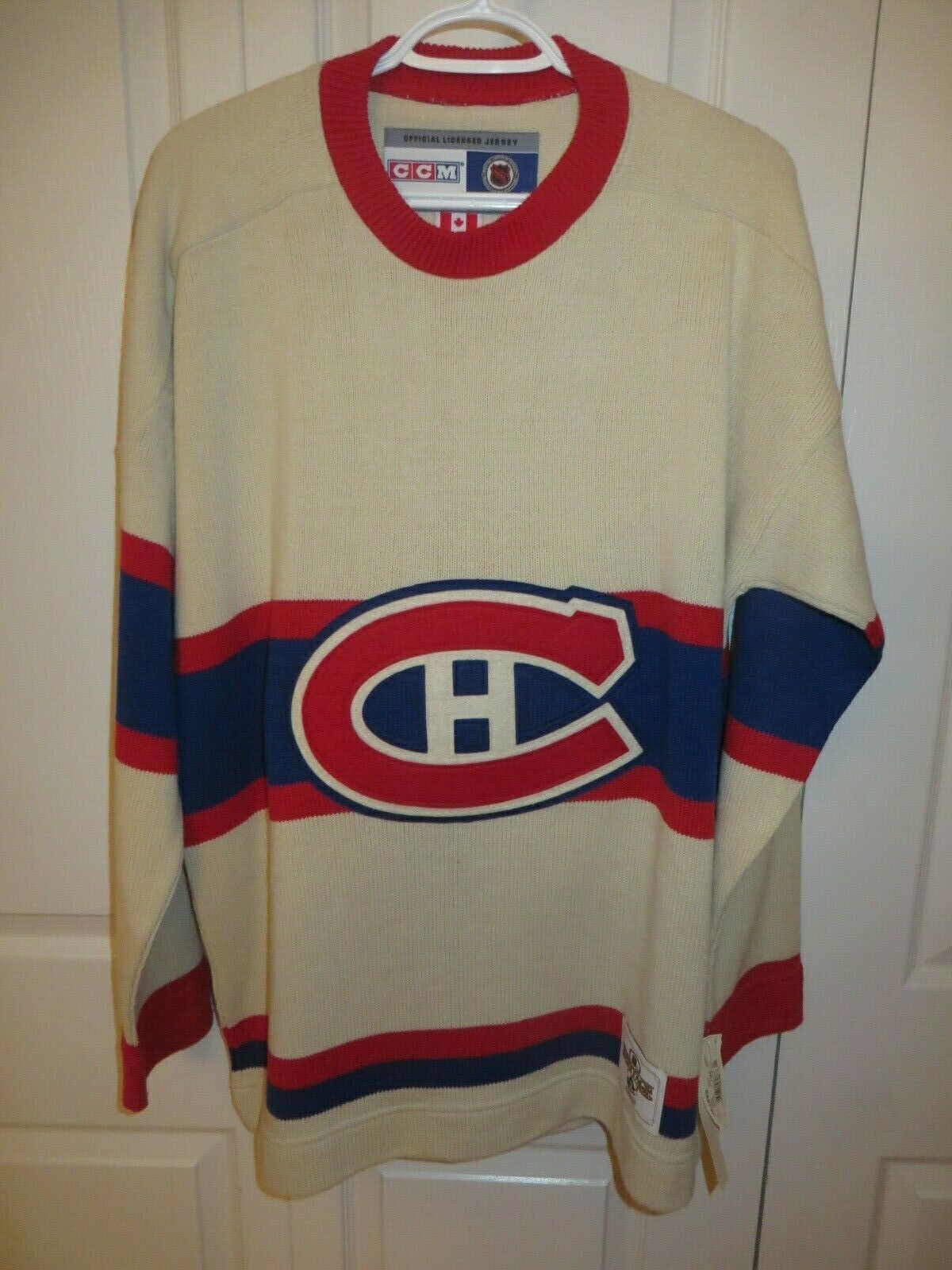 Vintage Boston Bruins NHL Hockey CCM Heritage Wool Jersey Sweater XL