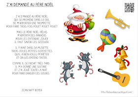 La maternelle de Laurène: Paroles - J'ai demandé au Père Noël