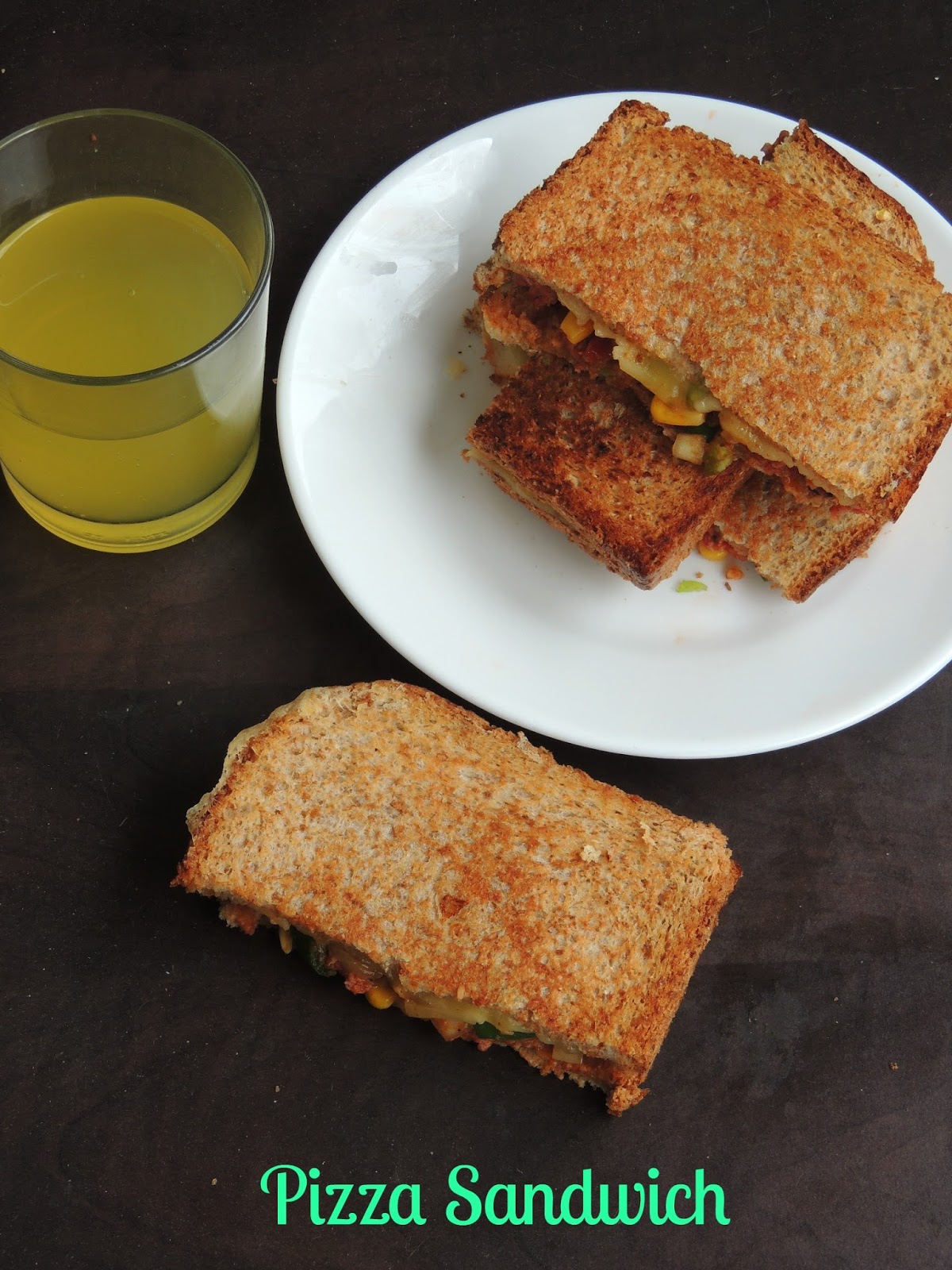 Toasted Vegetarian Pizza Sandwich Cook N Click