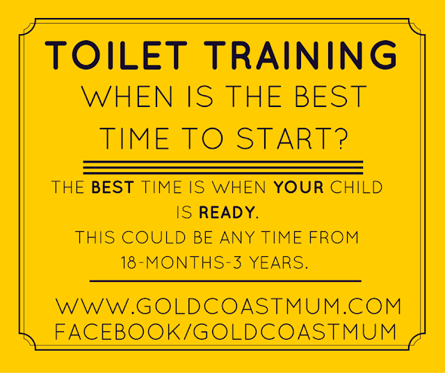gold coast mum.com when is the best time to start toilet training