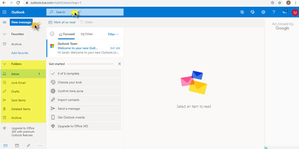 Regístrese en una cuenta de Microsoft Outlook - El Club de Windows