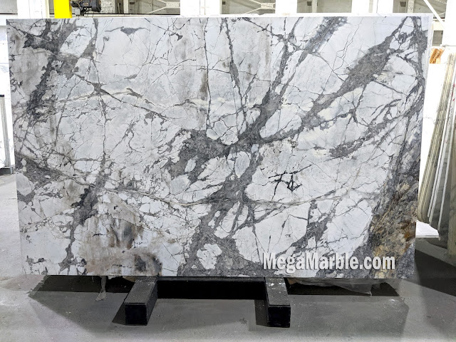 Invisible White Marble Slabs