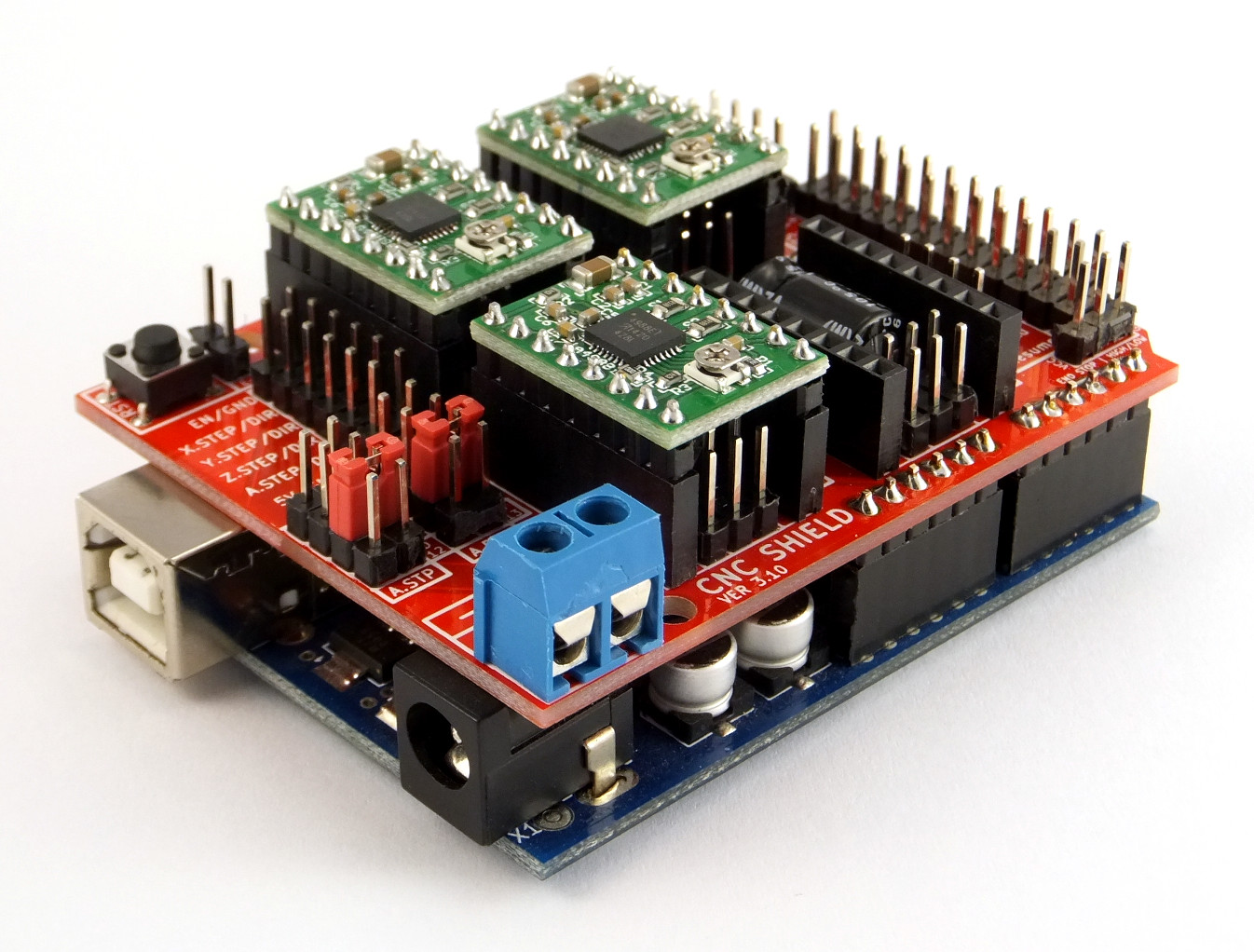 [CNC] Hướng dẫn kết nối, cài đặt KIT Arduino Uno và CNC Shield v3