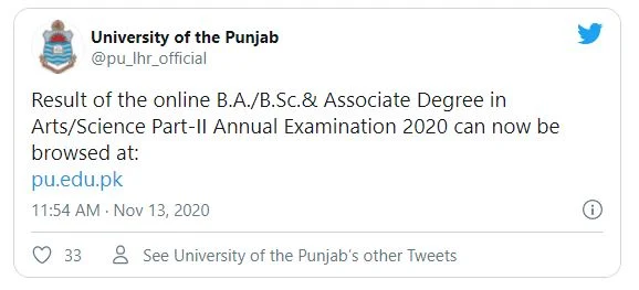 PU Announce BA BSc Annual Result Part 2 2020