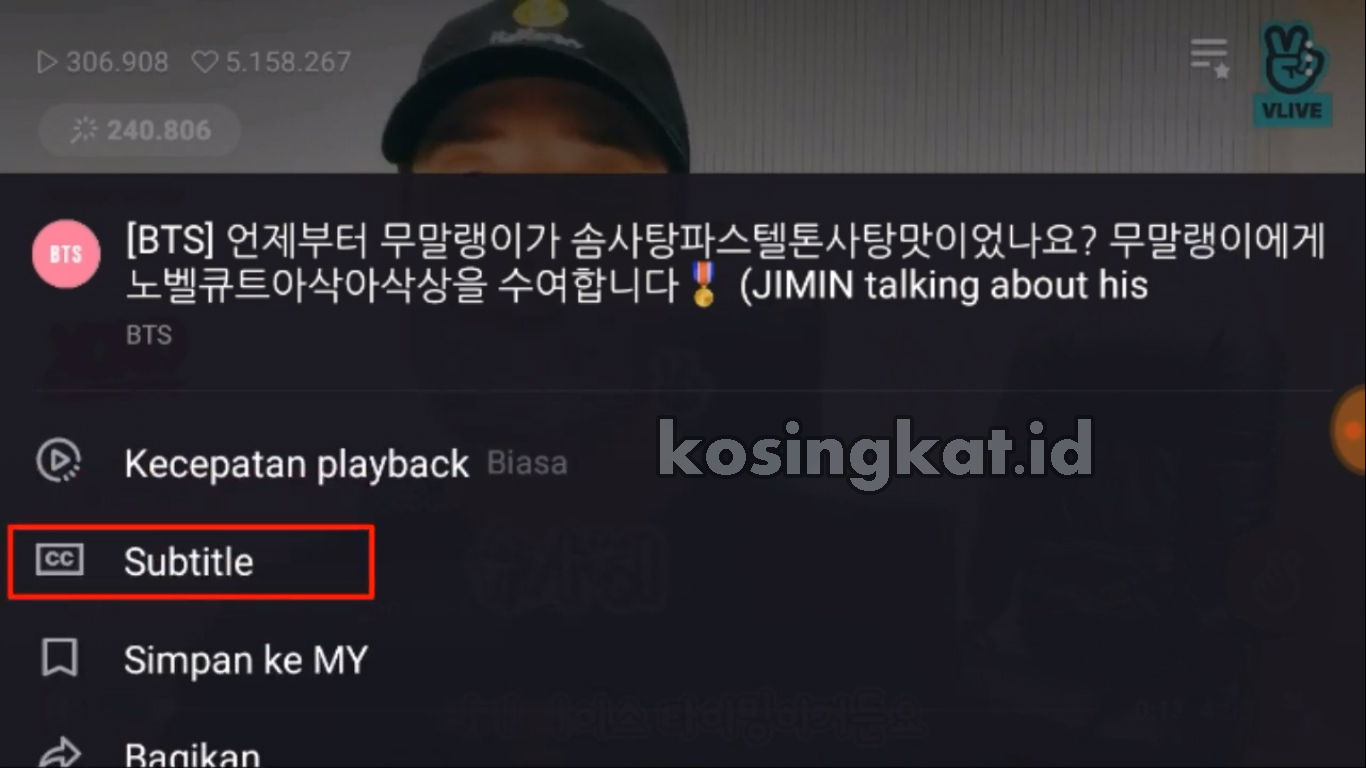 Cara Menampilkan Subtitle Indonesia Di Vlive Kosingkat