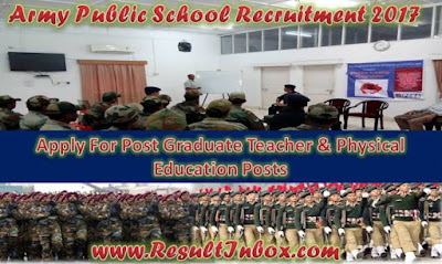 Army Public School Recruitment 2017 Army Public School Recruitment