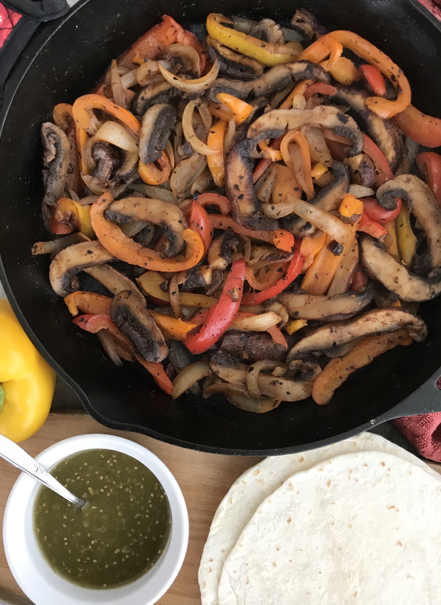 Savory Moments Skillet portobello mushroom fajitas