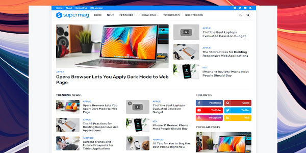 Free Download SuperMag Responsive Template For Blogger 