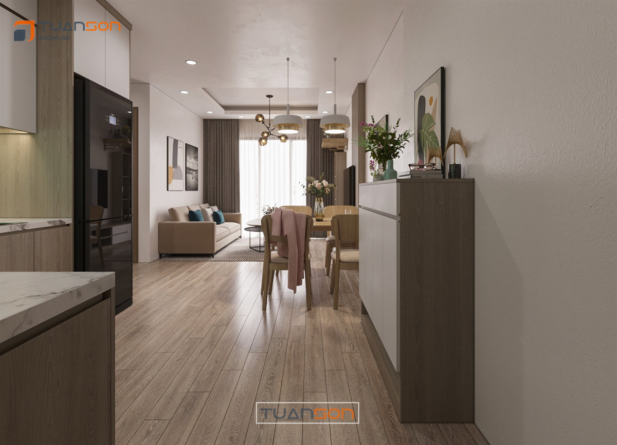 Thiết Kế Nội Thất: Căn 55m2 S1.06-20 Vinhomes Ocean Park