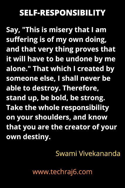 Self Responsibility quotes by Swami Vivekananda