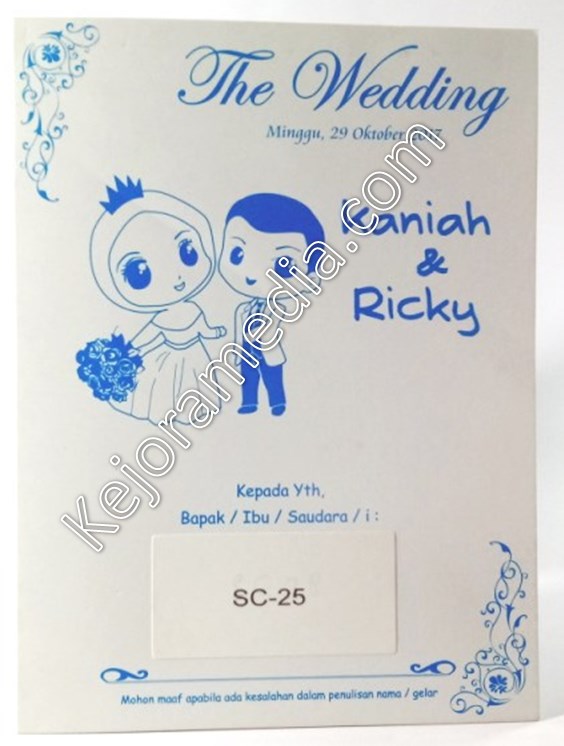 Undangan Pernikahan Online Murah 1 Warna KejoraMedia SC