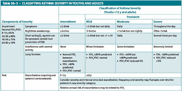 classifying asthma severity in youths and adults