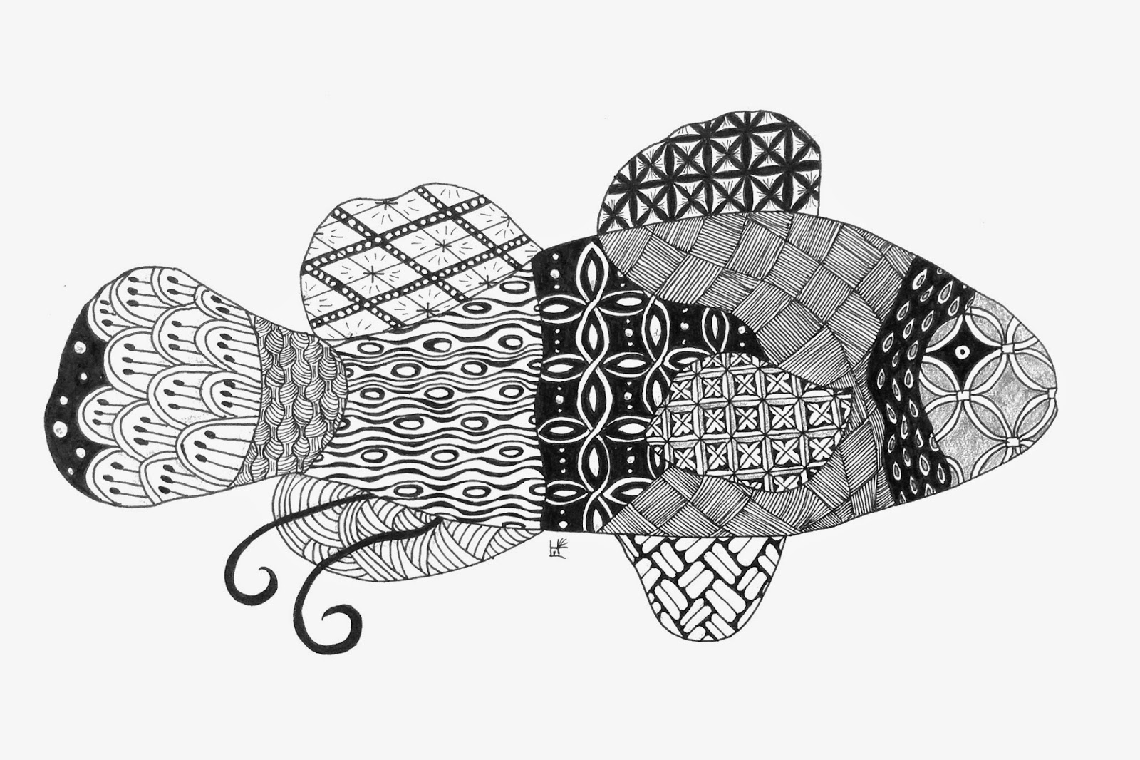 Zentangle Fish Patterns