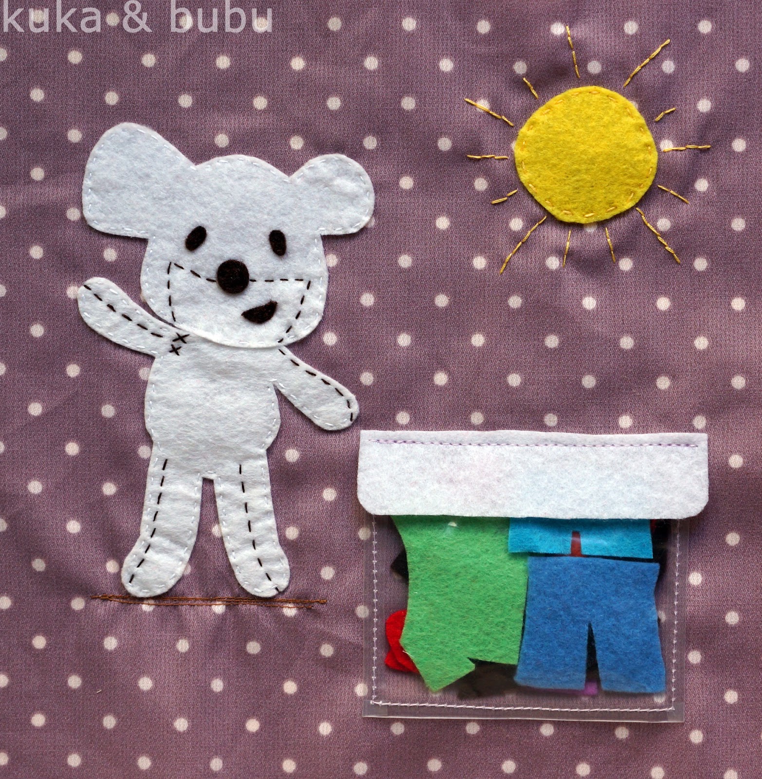 kuka and bubu Quiet book pages Páginas para quiet book