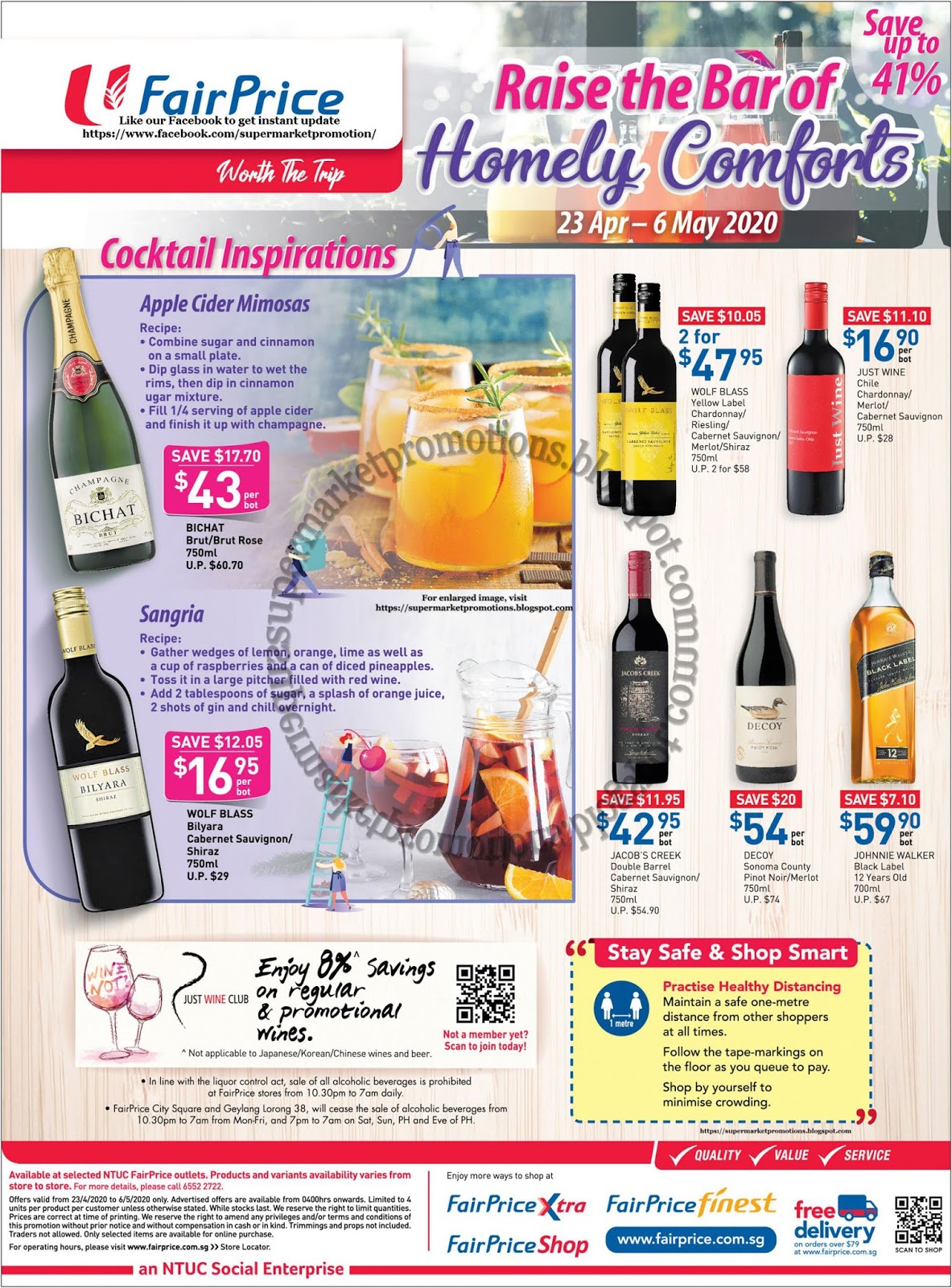 NTUC FairPrice Wine & spirits Promotion 23 April 06 May 2020