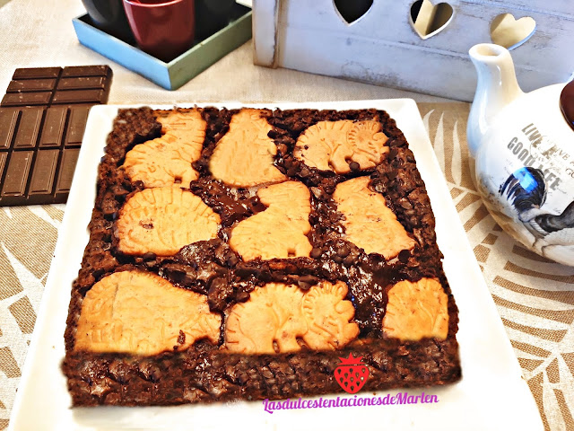 Brownie con Galletas Dinosaurus