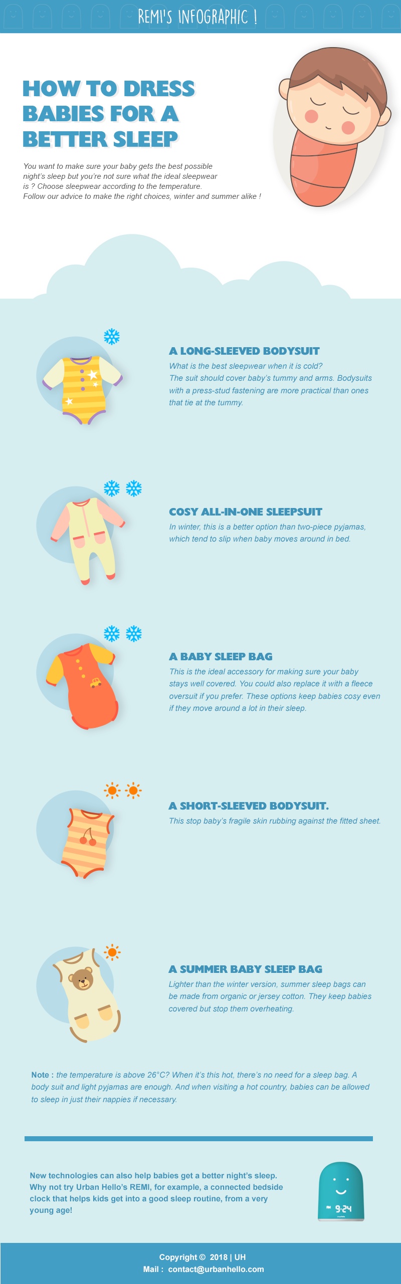 How To Dress Babies For A Better Sleep ? infographic