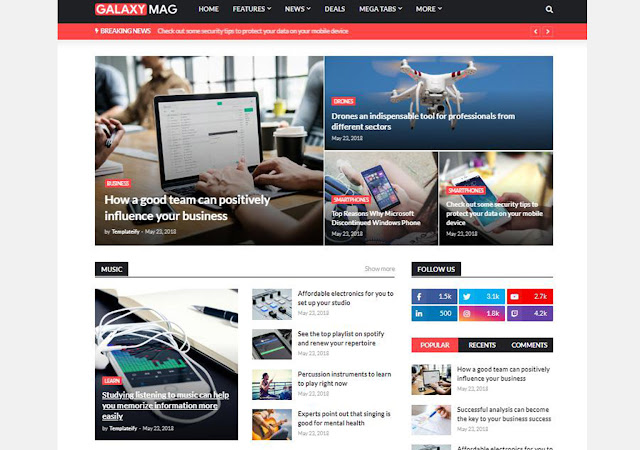 Galaxymag Blogger Template For News and Magazine galaxymag blogger template, galaxymag responsive news & magazine blogger template, templates go, blogger theme, blogger news templates, magazine theme