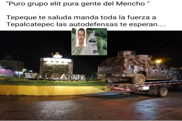 Así es como Cárteles Unidos presume como trofeo de su victoria Camioneta Monstruo blindada del CJNG en Michoacán