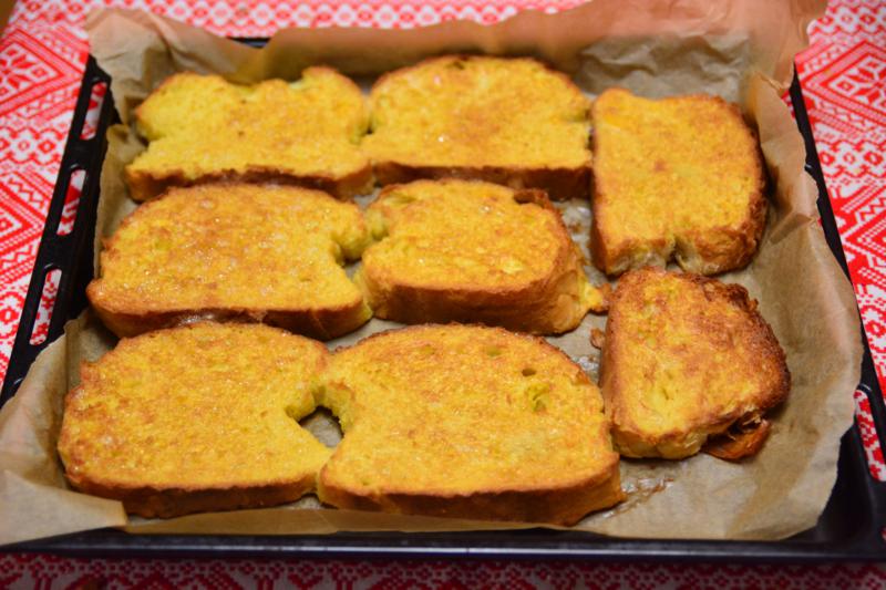 BAKED BREAD WITH EGGS AND MILK (NO FRYING) ~ Macedonian Cuisine