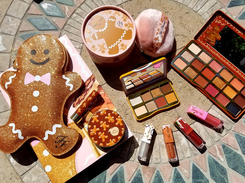 Too Faced Holiday 2019 Collection  Part I ~ Gingerbread Extra Spicy  Palette & Sugar Kissable Body Shimmer