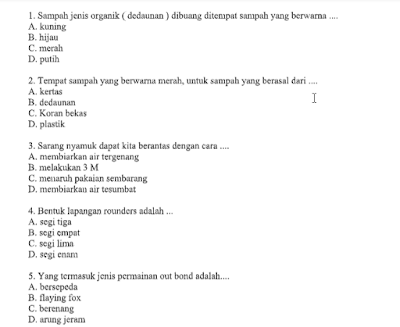 Soal Pat Ukk Kelas 6 Pjok Sd Mi Kurikulum 2013 Tahun 2020 File Pembelajaran Kurikulum2013