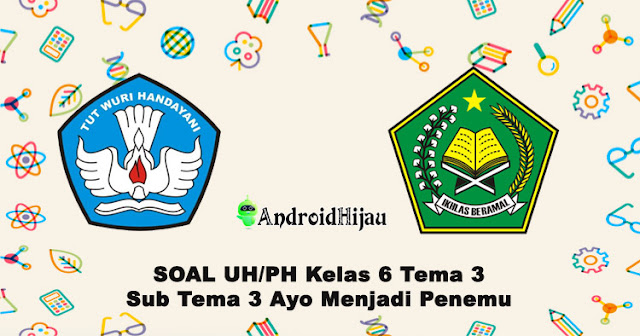 Soal Ulangan harian kelas 6 tema 3 sub tema 3, Soal penilaian harian tematik kelas 6 tema 3 sub tema ayo menjadi penemu, Soal UH PH kurikulum 2013 kelas 6 tema 3 sub tema 3