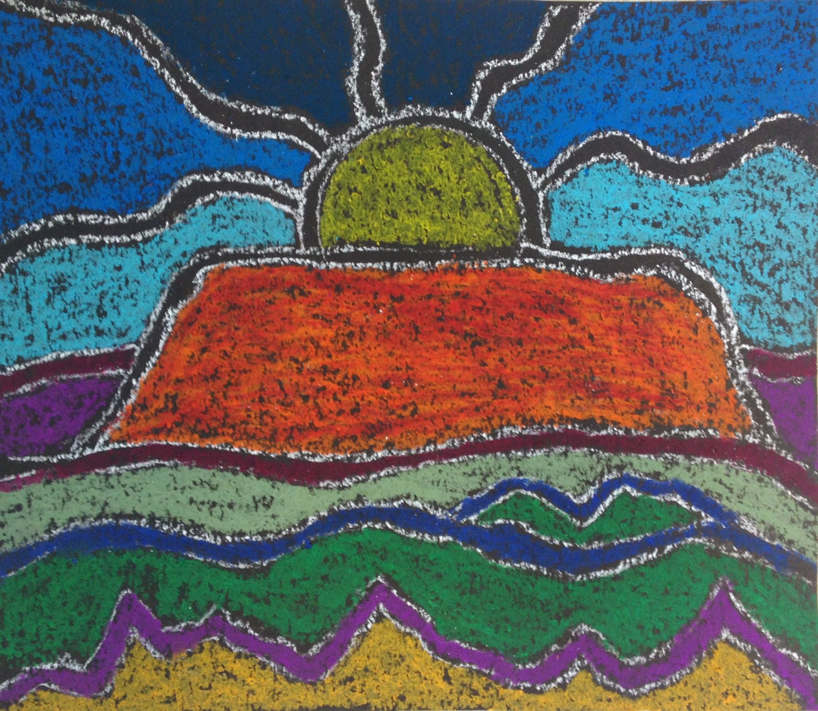 MaryMaking Uluru Landscape Aboriginal Inspired Art