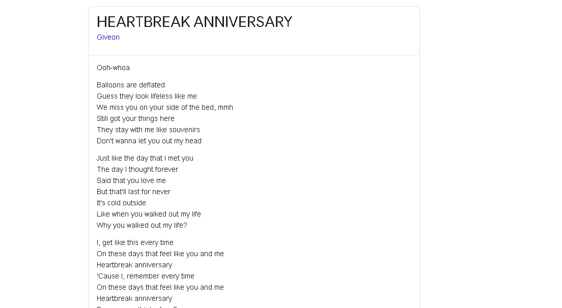 Lirik Heartbreak Anniversary - Giveon dan Terjemahan Lagu | Lirik Lagu