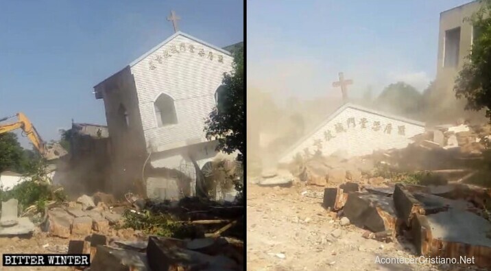 Iglesia cristiana destruida en China