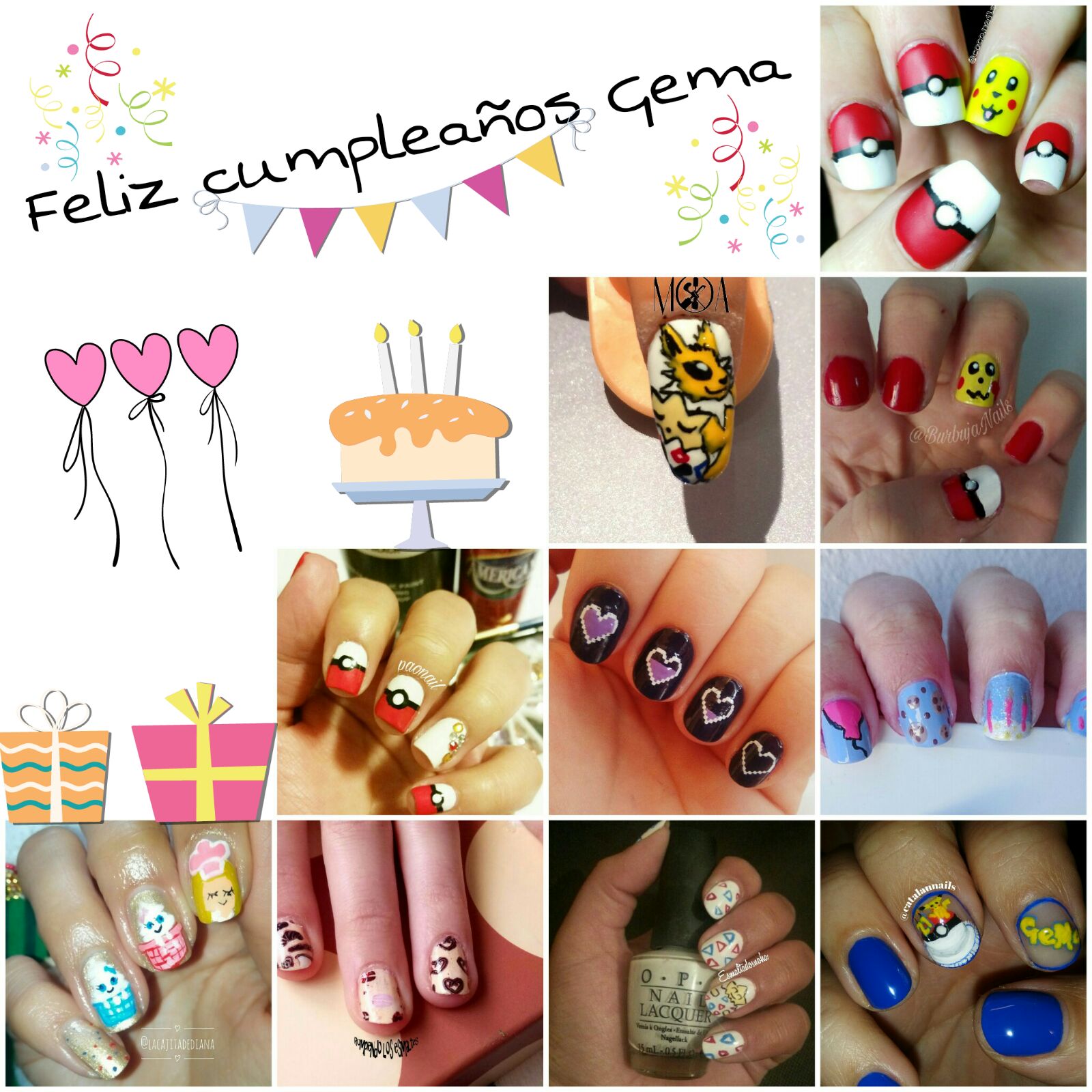 Rakel nails ¡Feliz cumpleaños Gema! Grupo More Than Nails
