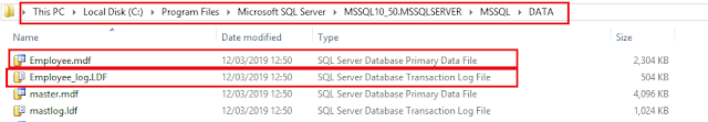 SQL Server : Creation of user defined database