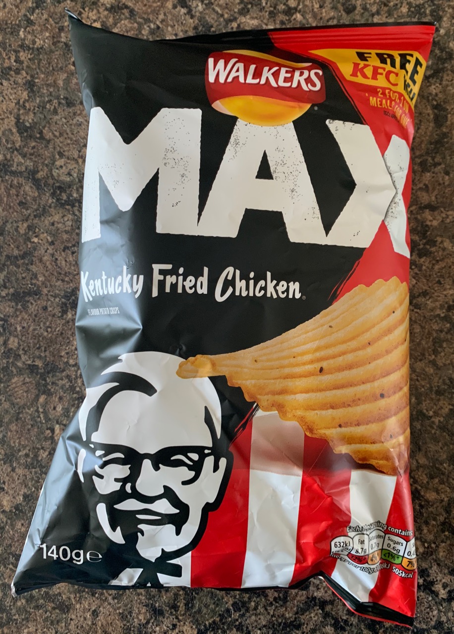 FOODSTUFF FINDS Walkers Max Kentucky Fried Chicken Crisps (Tesco) By