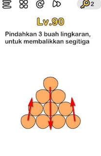 Pindahkan 3 Buah Lingkaran Untuk Membalikkan Segitiga Brain Out Pindahkan 3 Buah Lingkaran Untuk Membalikkan Segitiga Brain Out