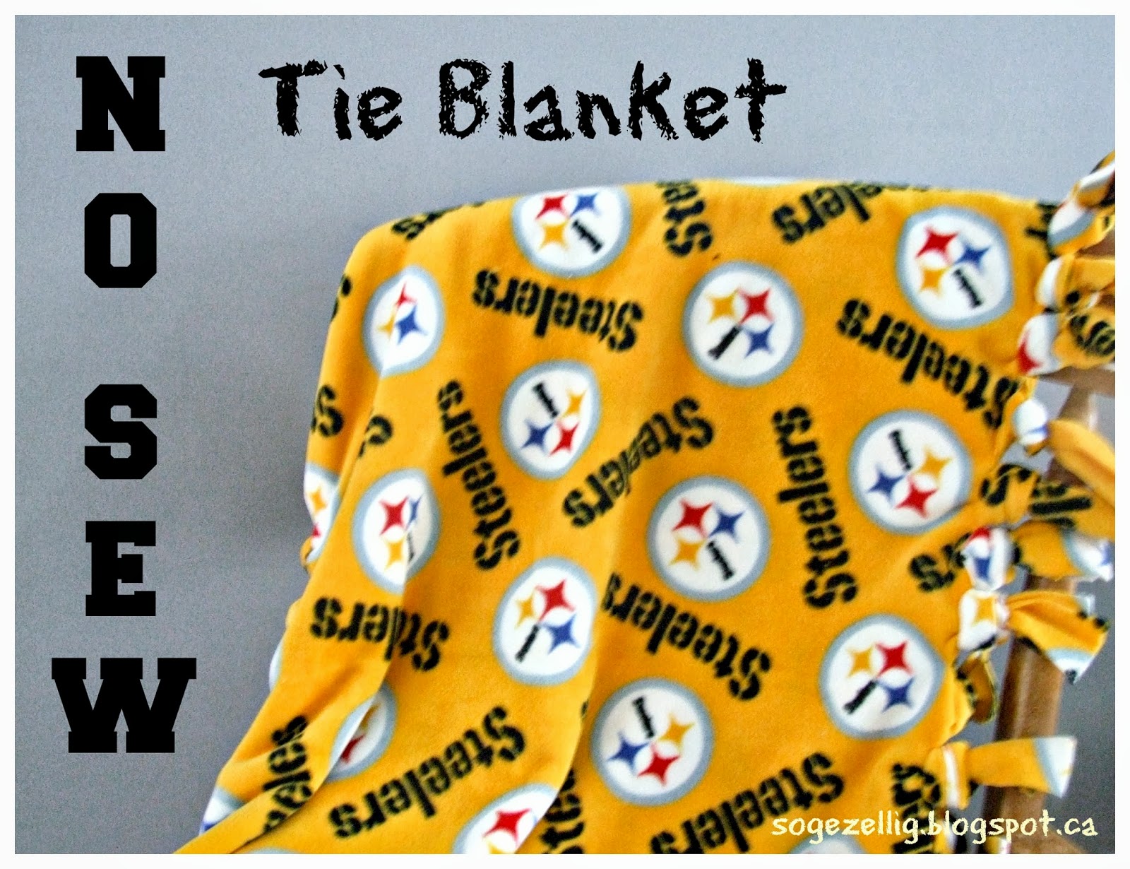 so gezellig DIY > no sew tie blanket