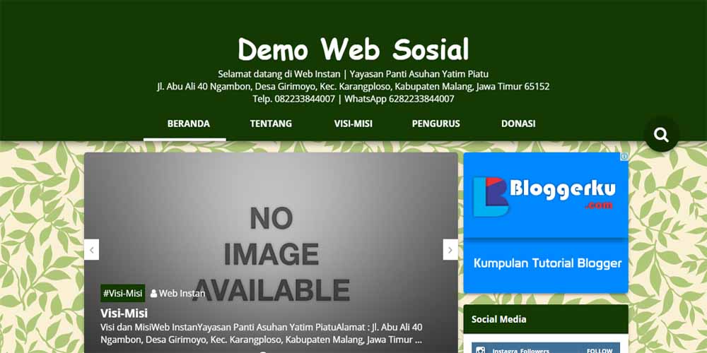 Fitur Unggulan Web Instan untuk Lembaga Sosial
