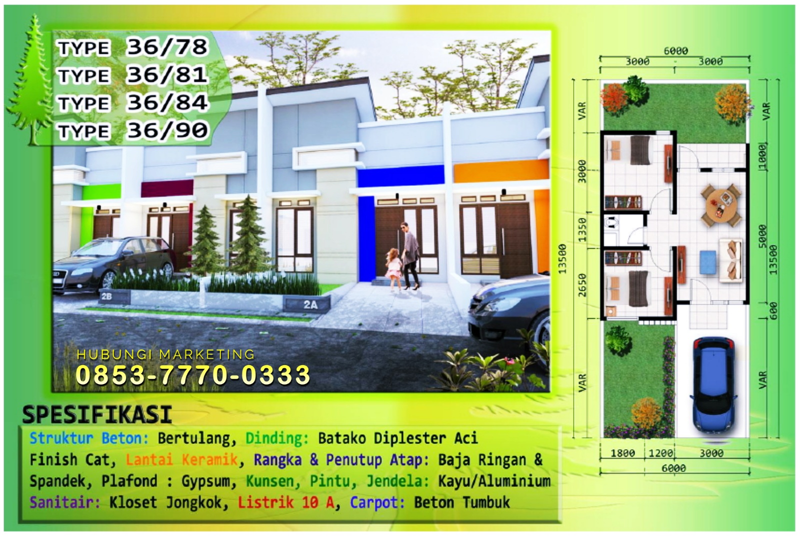 CEMARA ASRI | Dipasarkan Rumah Ruko Pinggir Jalan Raya | Pertokoan dan