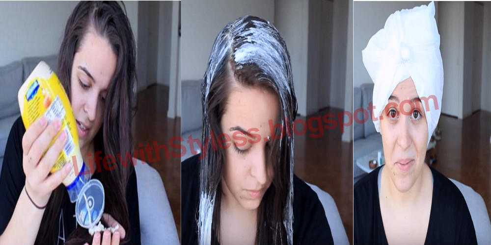 The Girl Applied Mayonnaise On Her Hair And Covered It, You Can't