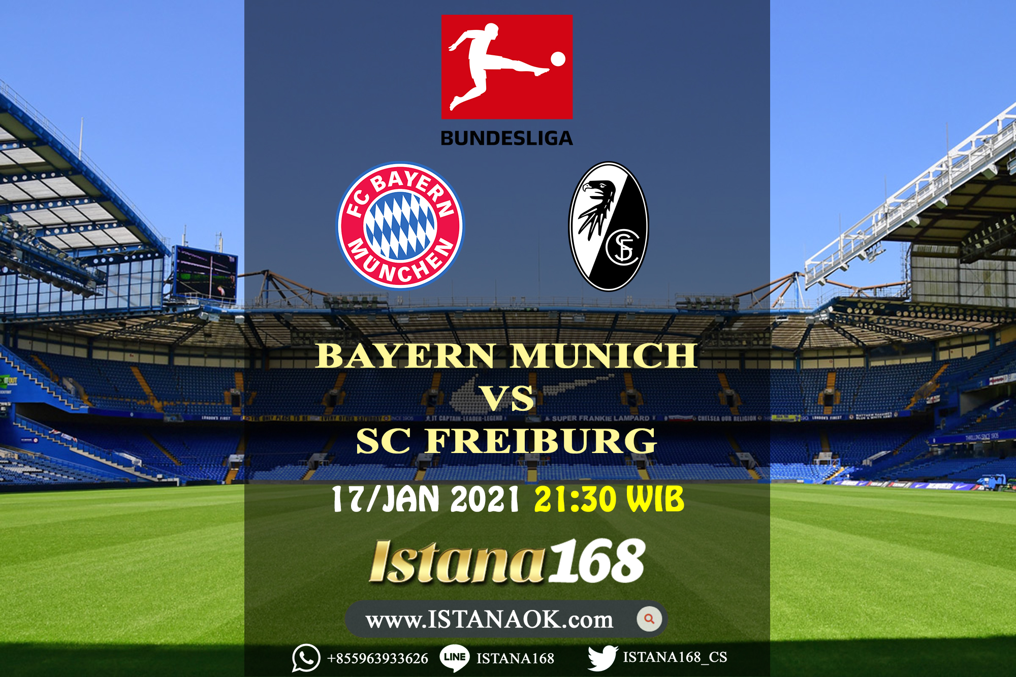 Prediksi Bola Akurat Istana168 Bayern Munich vs SC Freiburg 17 Januari 2021
