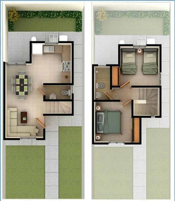 small two story house plan