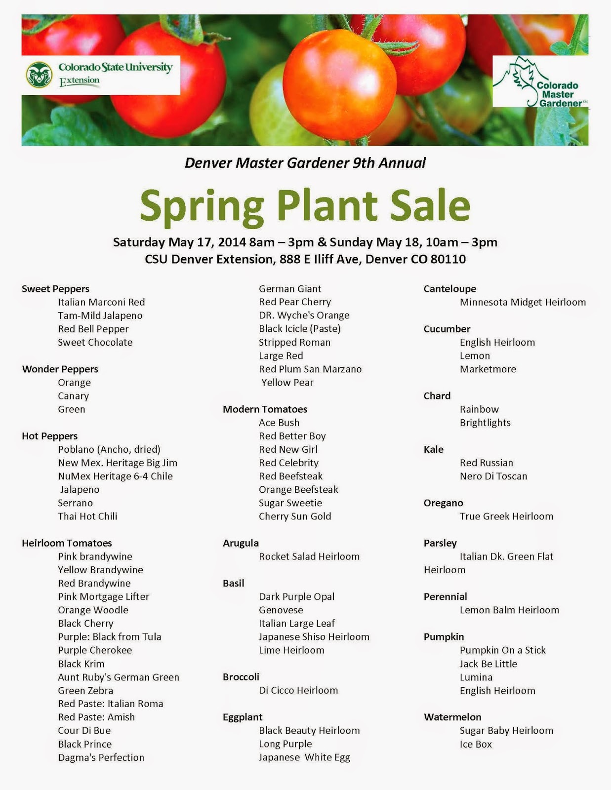 COHorts Plant Sale in Denver this Weekend!