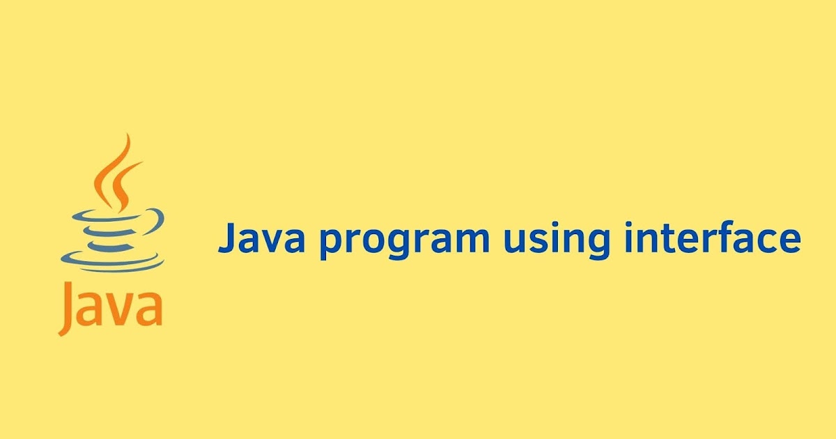 Java program using interface