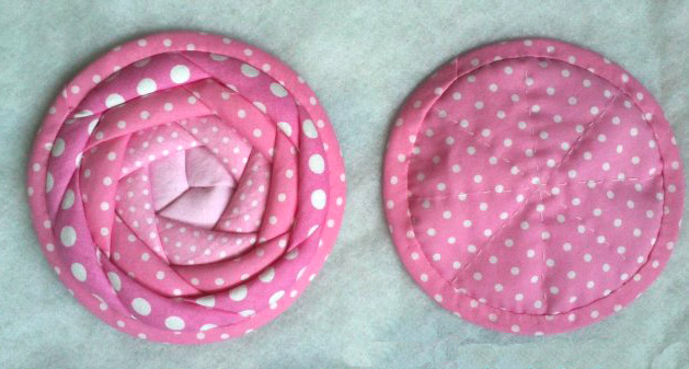 Coin Purse Rose.  Photo Sewing Tutorial. Step by step DIY.