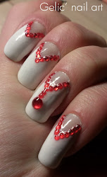arrow french mani rhinestone nail ornament