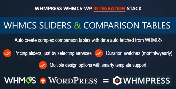 WHMpress - Slider and Comparison Tables