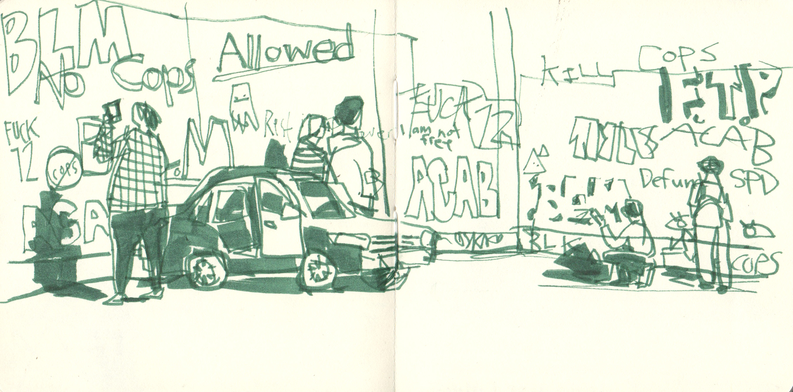 Peaceful Anarchy In Seattle Urban Sketchers