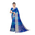 Checkered Cotton Linen Blend Saree With Tassel