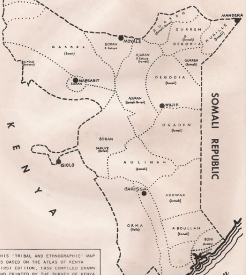 Mandera County Survey Kenya Colony 1959