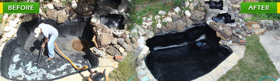 Pond Repair: Spray on Pond Liner and get freedom for ten years