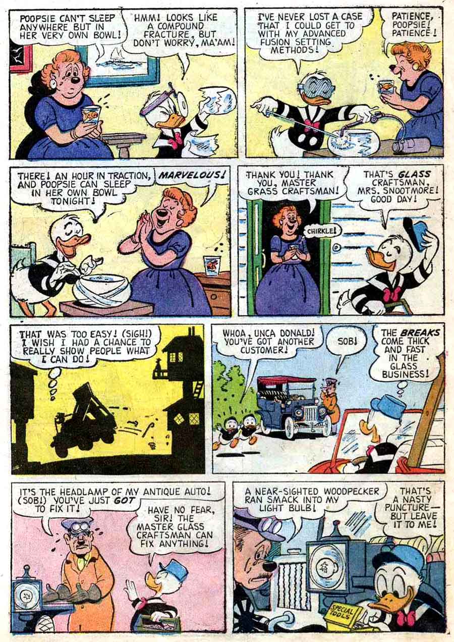 Donald Duck #68 golden age 1950s disney comic book page by Cark Barks
